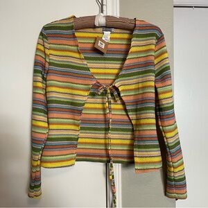 Earthbound Striped Multicolor Tie Top